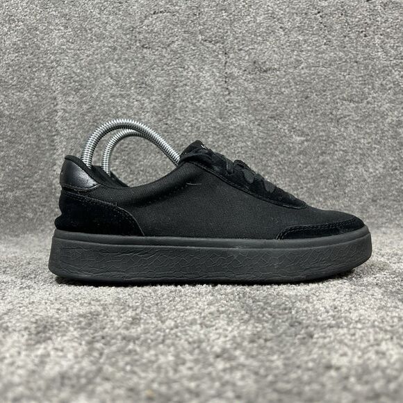 Kizik Prague Blackout Women’s Size 7 Wide Black Suede Canvas Athletic Shoes Used - Picture 1 of 11